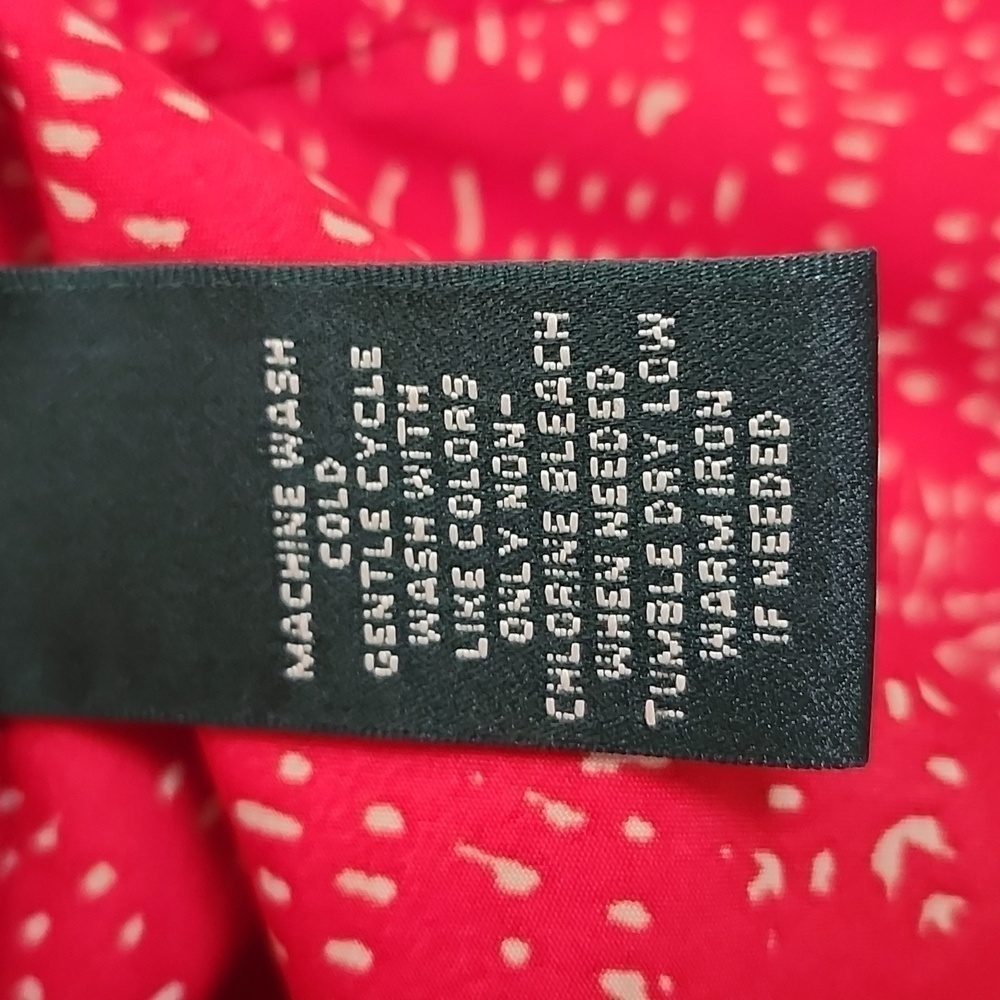 Ralph Lauren Red & Cream Blouse Size Petite Small - Picture 7 of 12
